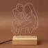 Personalized Mom and Baby Line Art LED Lamp