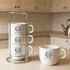 Personalised Monogram Mug Set with Stand 4-Piece Gift