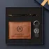 Personalised Monogram Wallet Pen and Keychain Gift Set