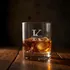 Personalized Monogram Whiskey Glass Set with Wooden Box