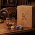 Personalised Monogram Whiskey Glass Set with Wooden Box