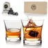 Personalised Monogram Wooden Whiskey Glass Set
