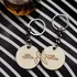Personalised Mr and Mrs Wooden Keyring Set