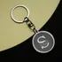 Personalized Name and Initial Round Keychain
