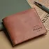 Personalized Name and Initial Vintage Leather Wallet