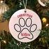 Personalized Name Paw Design Acrylic Christmas Tree Ornament
