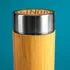 Personalized Name Printed Bamboo Thermos Flask with Tea Strainer
