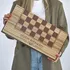 Personalized Oak Backgammon Set with Checkered Lid