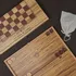 Personalized Oak Checkerboard Backgammon Set for Couples