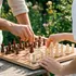 Personalized Oak Finish Square Chess Set with Signature