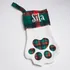 Personalized Paw Print Christmas Stocking for Fireplace Decor