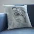 Personalized Pencil Sketch Throw Pillow