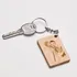 Personalized Photo Engraved Wooden Keychain