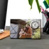 Personalized Photo Frame with Clock for Home and Office Decor