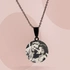 Personalised Couple's Photo Pendant Black Necklace