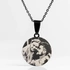 Personalised Couple's Photo Pendant Black Necklace