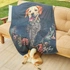 Custom Pet Portrait Blanket with Name for Animal Lovers