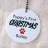 Personalized Puppy's First Christmas Ornament