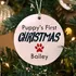 Personalized Puppy's First Christmas Ornament