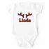 Personalized Reindeer Antler Baby Onesie for New Year's Keepsake