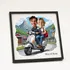 Personalized Scooter Couple Cartoon Frame Gift