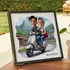 Personalized Scooter Couple Cartoon Frame Gift
