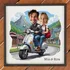 Personalized Scooter Couple Cartoon Frame Gift