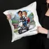 Personalised Scooter Couple Cartoon Cushion