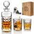 Personalized Seattle Whiskey Set with Wooden Box