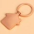 Personalized Signature Design House Shaped Metal Keychain