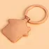 Personalized Signature Design House Shaped Metal Keychain