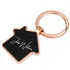Personalized Signature Design House Shaped Metal Keychain