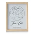 Personalized Star Map Printed Wooden Lamp Box