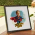 Personalized Super Mom Cartoon Design Frame