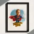Personalized Super Mom Cartoon Frame Gift