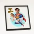 Personalized Superhero Caricature Frame for Couples