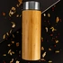 Personalized Vintage Design Bamboo Thermos Flask with Tea Strainer