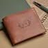 Personalized Vintage Leather Wallet with Monogram