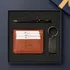 Personalized Wallet, Pen and Keychain Gift Set for Him