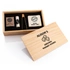 Personalized Whiskey Stones Set in Premium Wooden Box