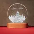 Personalized Winter Forest LED Lamp Perfect for Home Decor