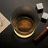 Personalized Wooden Box Whiskey Glass and Chilling Stones Set