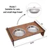 Personalized Wooden Cat Food and Water Bowl with Paw Design