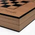 Personalized Wooden Checkered Backgammon Set - Beech Wood Finish