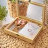 Personalized Wooden Gift Box with Heart Necklace and Flower Bouquet