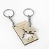 Personalized Wooden Puzzle Keychain for Couples