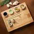 Personalised Wooden Serving Platter with Mini Sauce Bowls