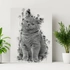 Pet Charcoal Drawing Design Canvas Photo Frame