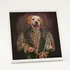 Personalised Medieval Pet Portrait with White Frame