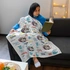 Pet Throw Blanket with Special Cat Kitten Design - Single Sized TV Blanket